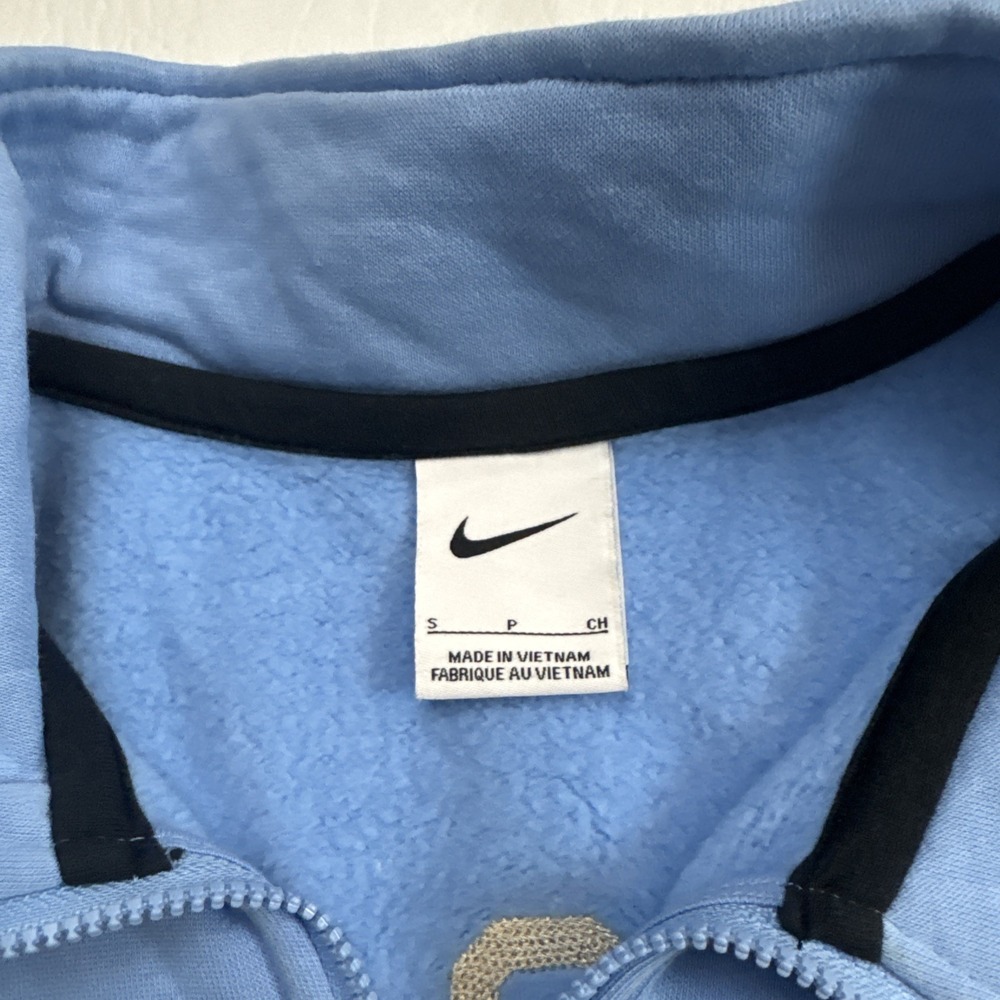 Nike North Carolina Tar Heels 1/4 Quarter Zip Pullover Light Blue Women's Small - Picture 3 of 8